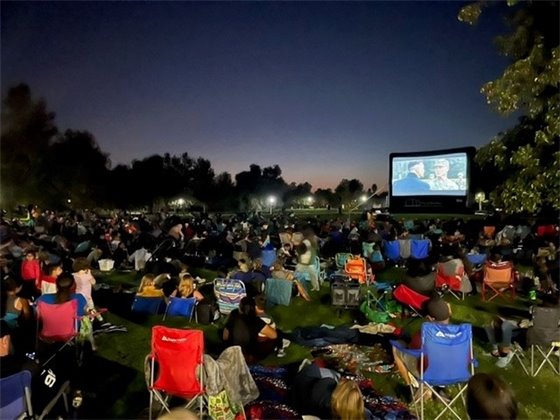 Photo of a previous movie in the park event