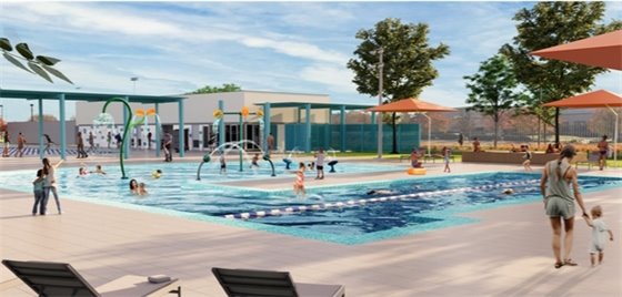 Rendering of future Southeast Area Aquatic Center