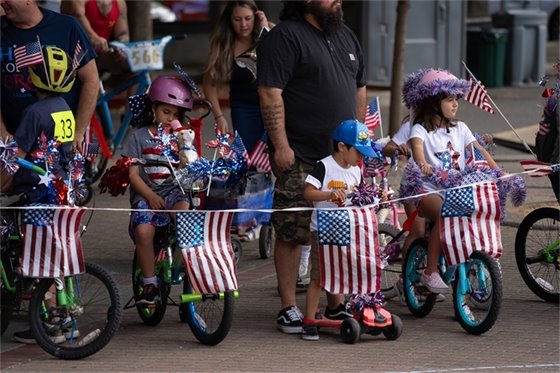 Children at Fourth of July Bike Parade