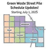 Green Waste Street Pile Updates - Photo of map