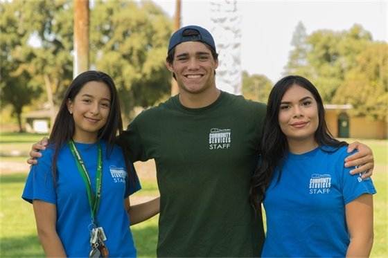photo of youth staffers at summer camp