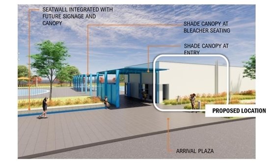 Rendering of future Woodland Aquatic Center