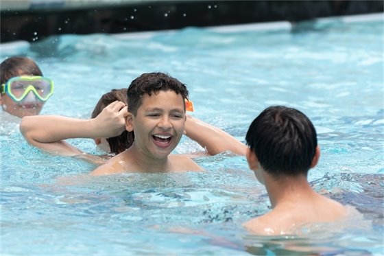 Photo of children swimming
