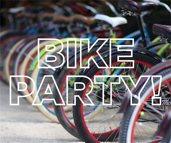 IMAGE OF BIKES WITH BIKE PARTY TEXT
