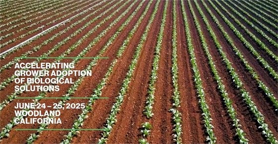 Image of agricultural field with Biologics Event info superimposed