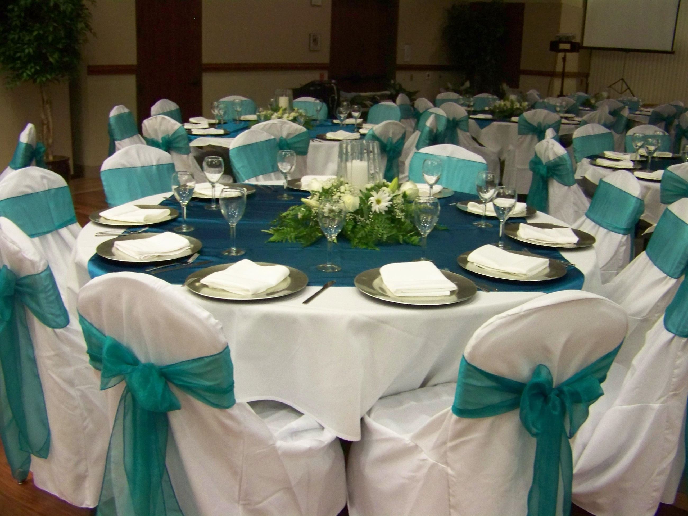 Woodland Community & Senior Center Banquet Room set up for banquet