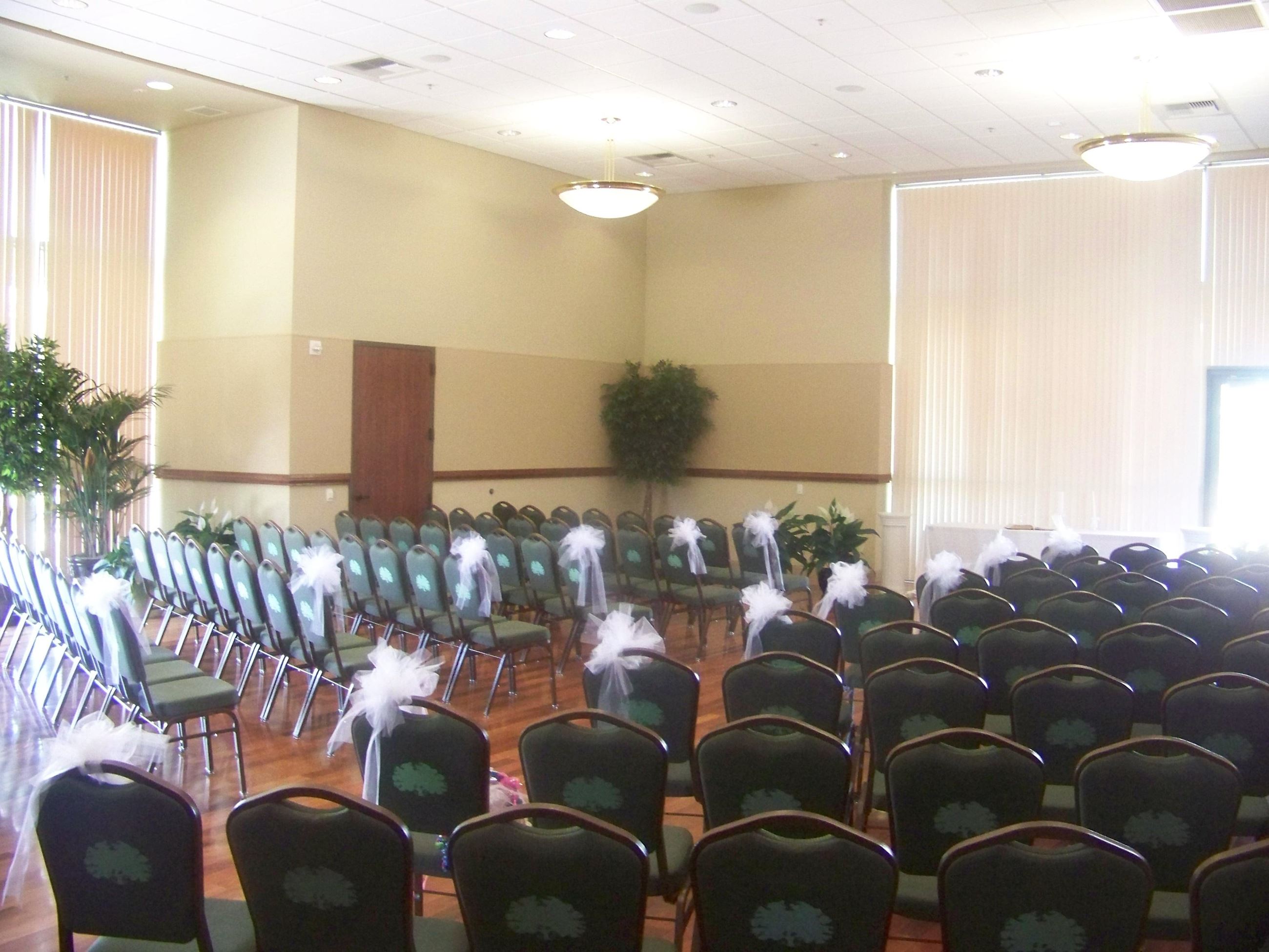 Woodland Community & Senior Center Banquet Room set up for meeting