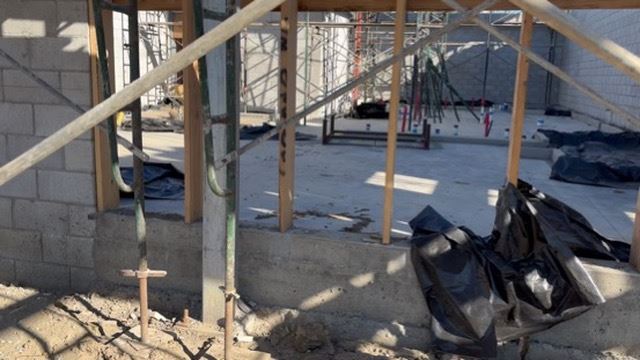 Progress on Pool Building & Locker Rooms - January 2025