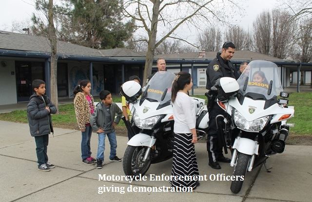 Motorcycle Enforcement Officers giving demonstration