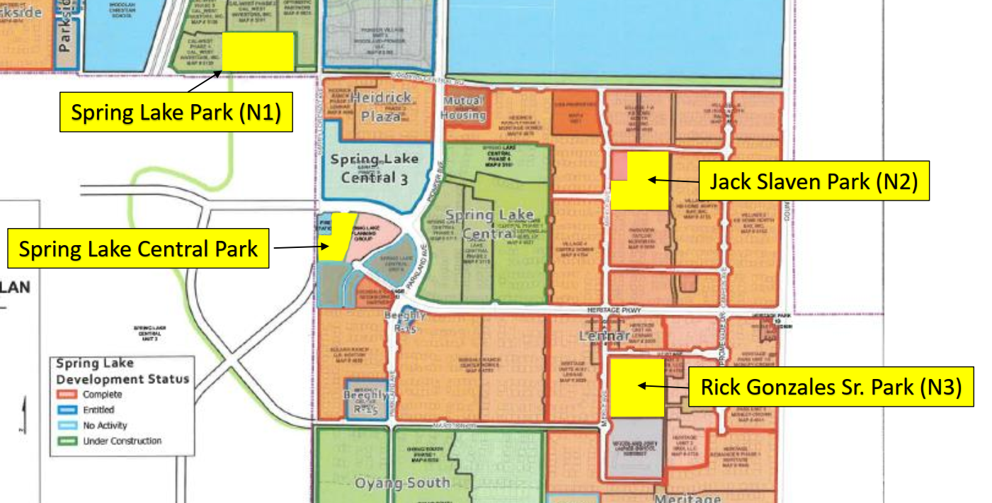 Spring Lake Parks Locations, Numbering System