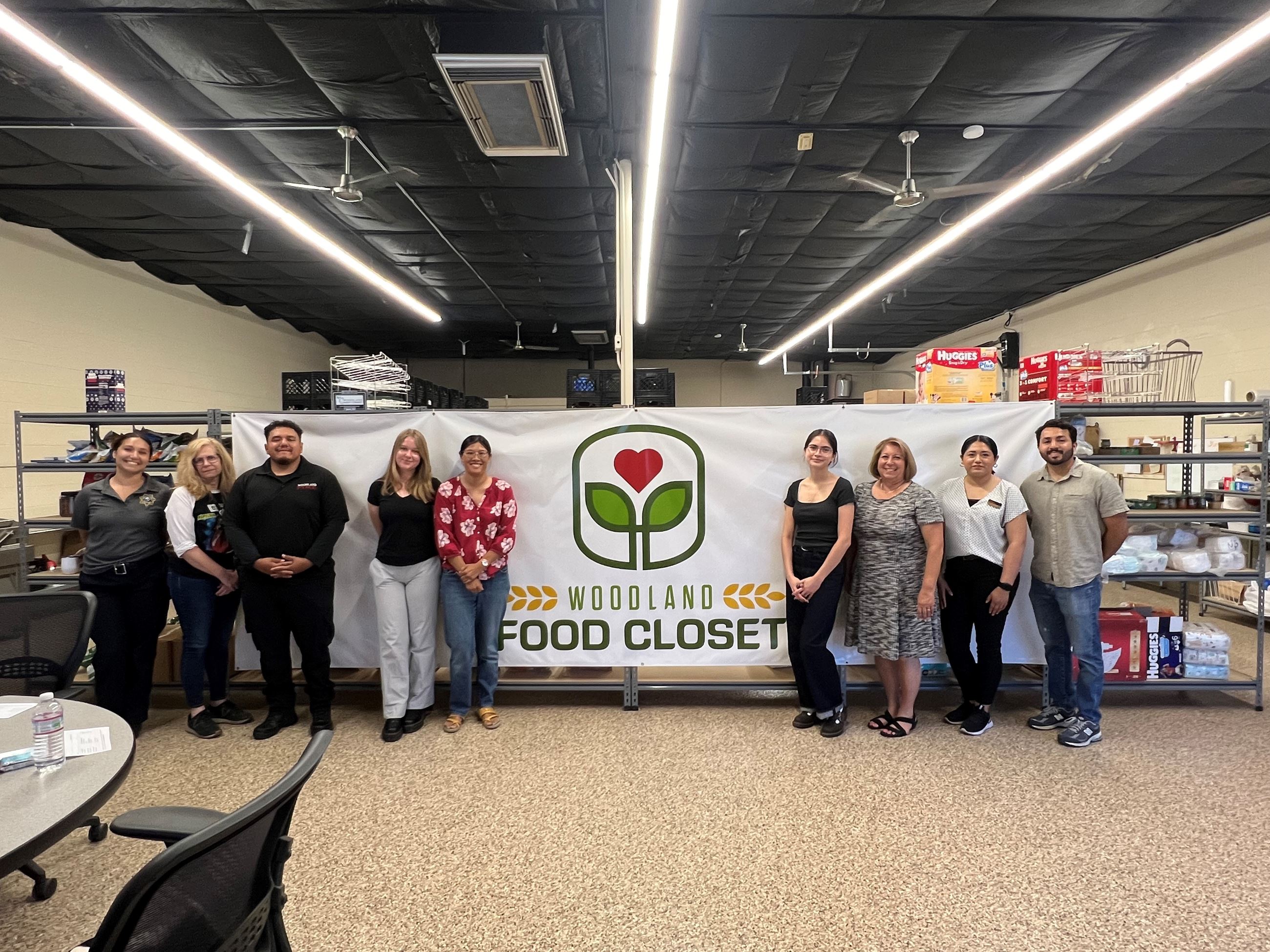 Civic Fellows at the Woodland Food Closet